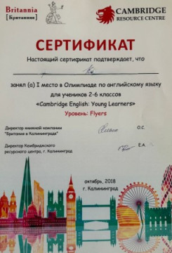 Международная олимпиада для детей до 12 лет от Кембриджского университета